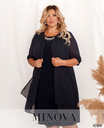 Платье 15-02-синий Minova Фото 2