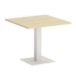 First Стол квадратный KSPRG-2 Клен/Металл Белый 900*900*750