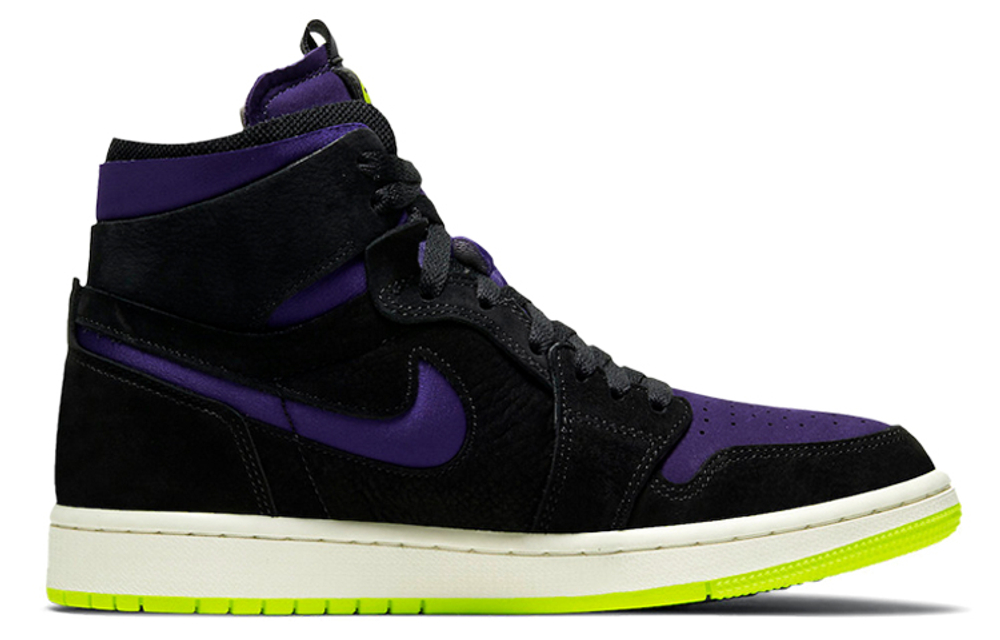 Jordan 1 High Zoom Air Cmft Black Court Purple Lemon Venom Women's