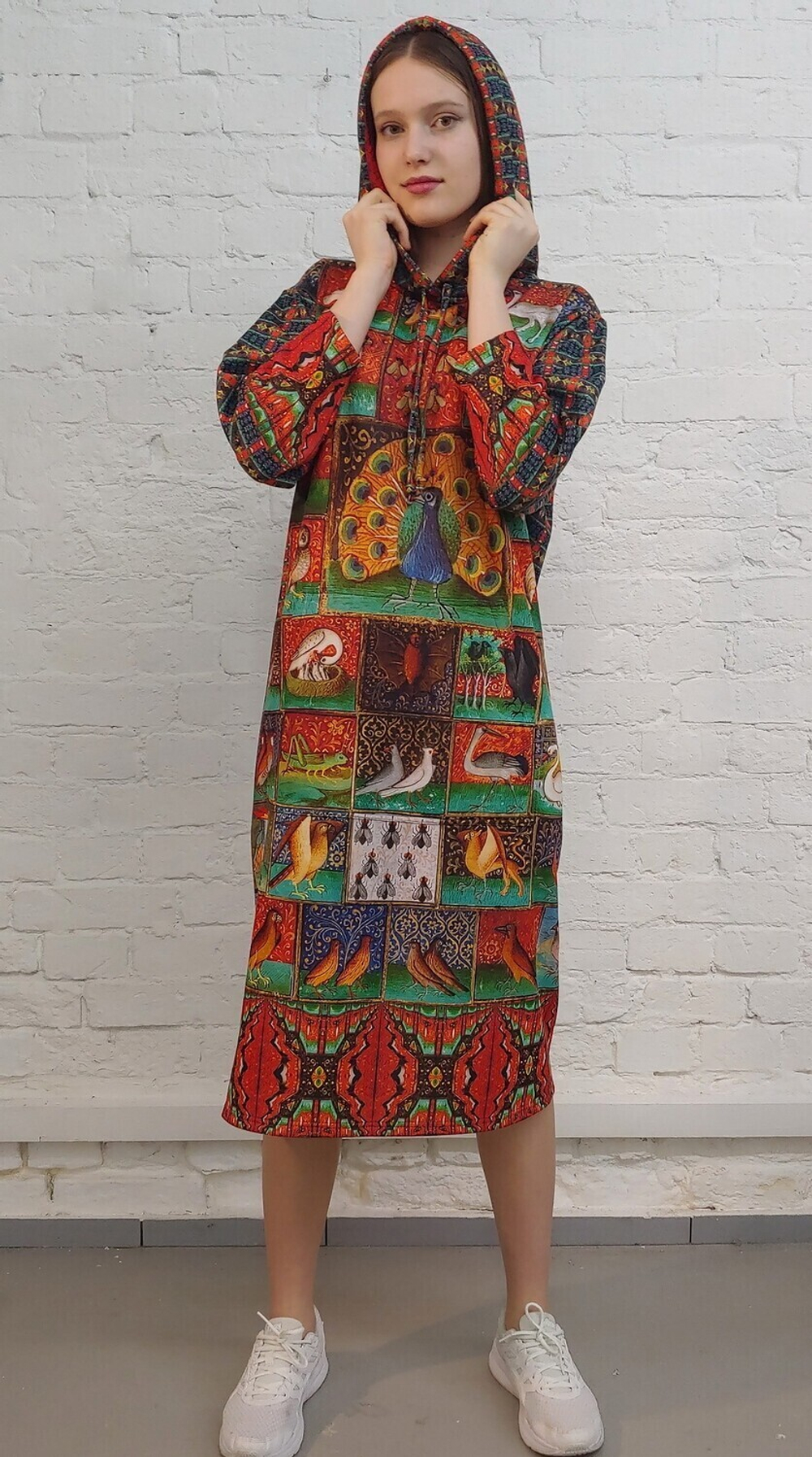 Платье "Бестиарий с павлином"