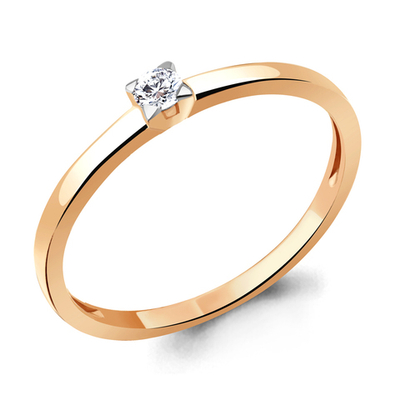 964031к Кольцо из Золота с бриллиантом из коллекции "Признание"