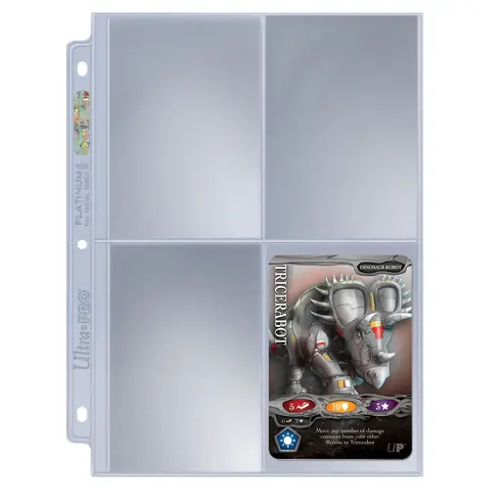 Ultra pro - упаковка листов (25шт) для папки на кольцах Platinum Series 4-Pocket Pages (2х2)
