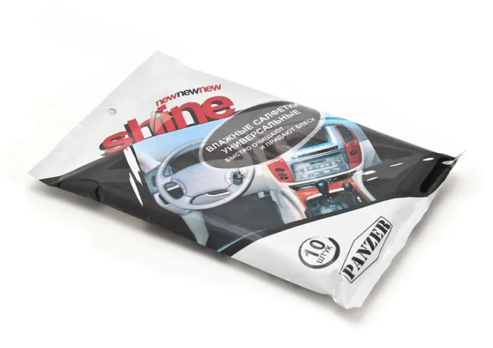 Салфетки влажные SHINE 6763 (10шт)