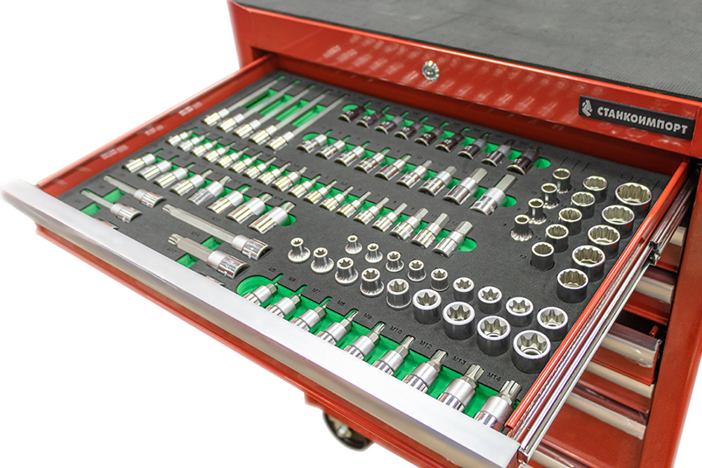TTF-96R ложемент торцевых головок и бит 96 предметов