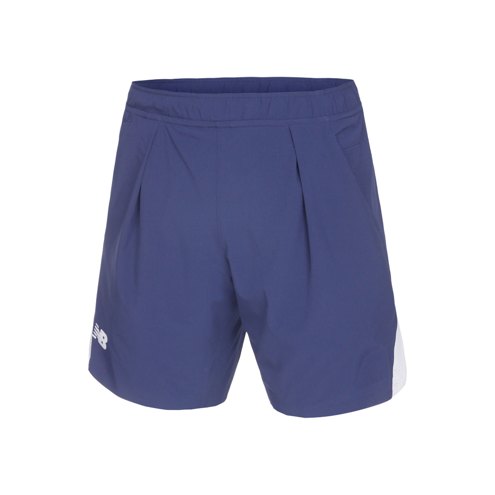 Мужские теннисные шорты New Balance Printed Tournament 7in Shorts Men - Blue