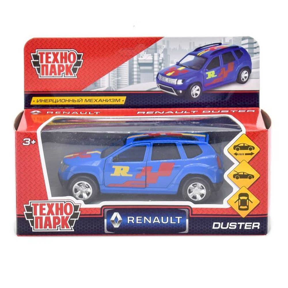 Модель ин. мет. "Renault Duster" 12см, коробка DUSTER-SPORT (Технопарк)