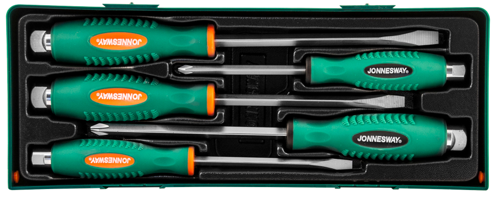 D70105SC Набор отверток стержневых ударных, силовых под ключ, в ложементе, 5 предметов