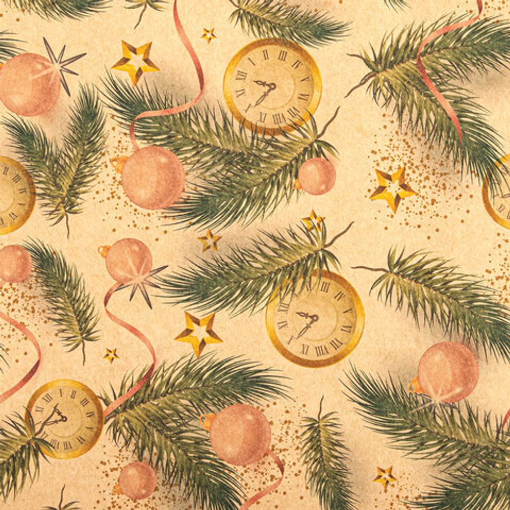 Бумага упаковочная НГ Christmas Kraft 70*100см, ассорти 1шт