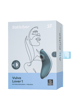 Вакуум-волновой бесконтактный стимулятор клитора Satisfyer Vulva Lover 1, силикон, синий