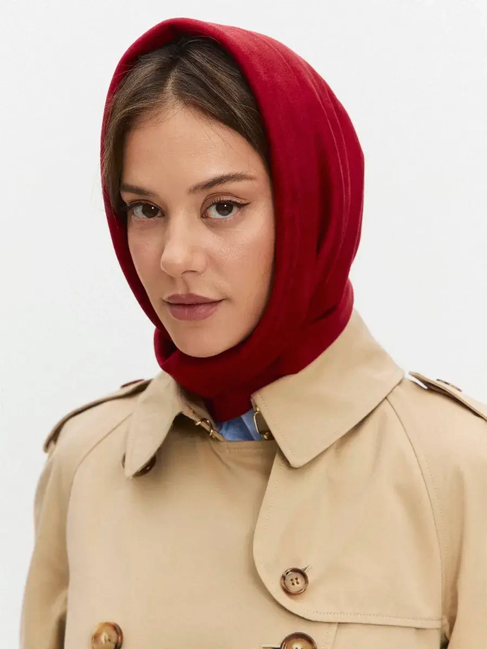 Косынка плотная замшевая