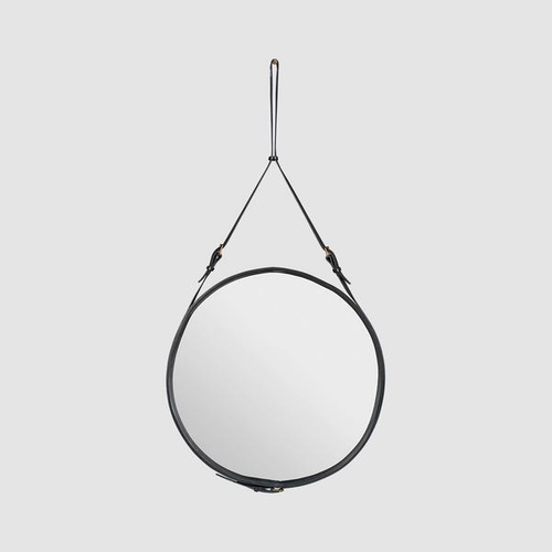 Зеркало Adnet GUBI кожа/зеркало/black d700
