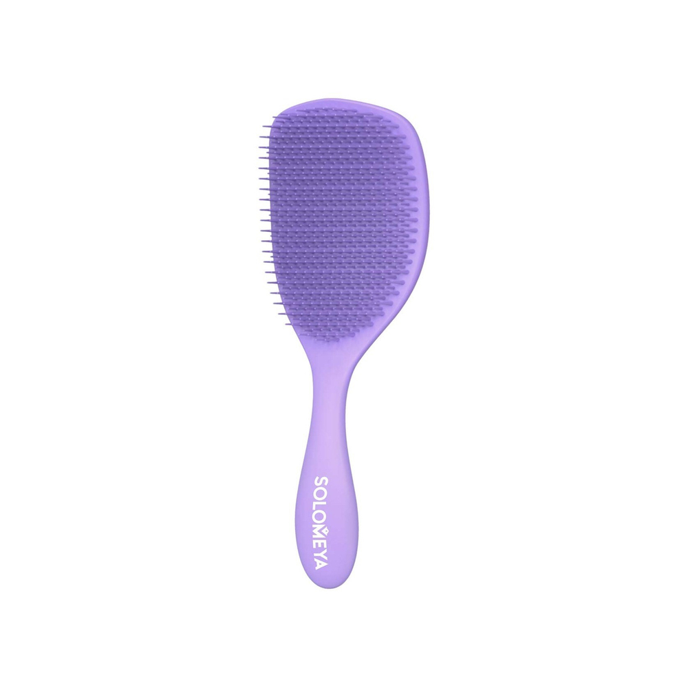 Массажная расчёска с ароматом лаванды для сухих и влажных волос  Solomeya Wet Detangler Brush Cushion Lavender