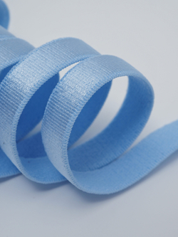 Резинка бретелечная голубая глянцевая ширина 10 мм