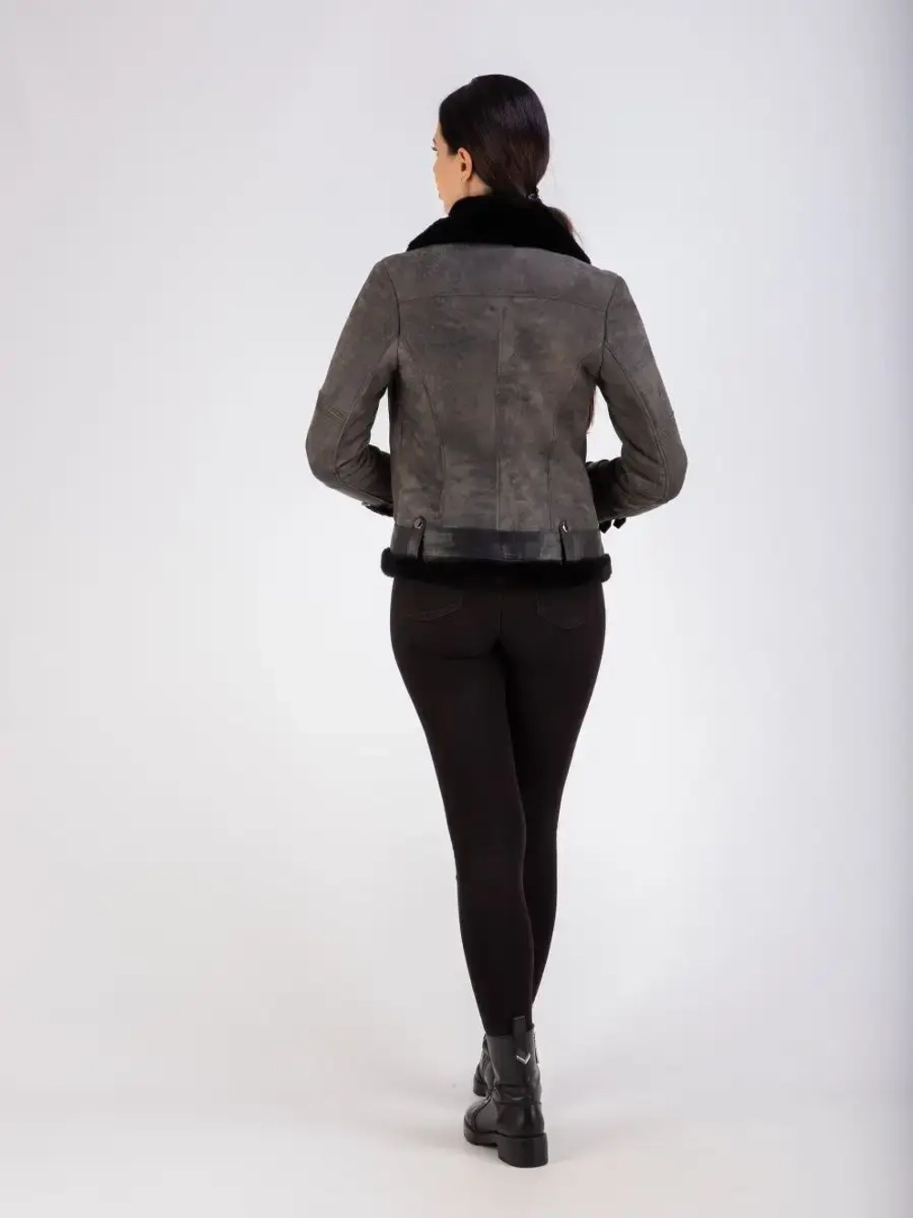 Дубленка женская натуральная авиатор