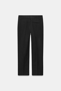 ZARA БРЮКИ ЧИНОС ПРЯМОГО КРОЯ — ZW COLLECTION, ЧЕРНЫЙ