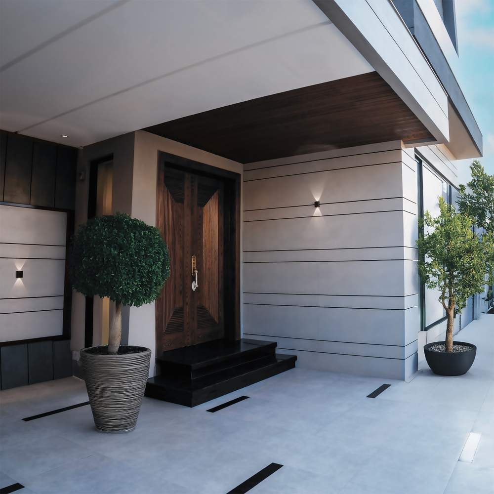 343017 Светильник GEMMA 2х1W LED 220LM G ЧЕРНЫЙ 4000K IP65