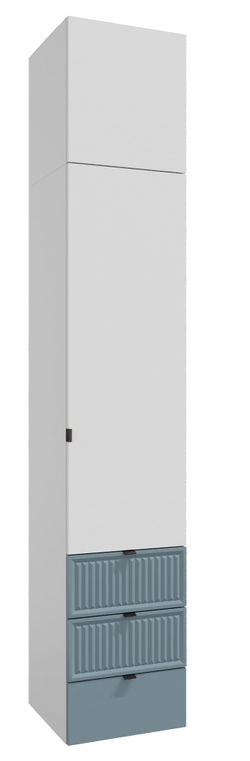 Шкаф для одежды, шкаф белый,синий, Окленд 79-653Т