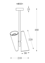Подвесной светильник Maytoni Giro MOD095CL-02W