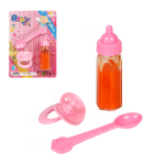 Аксессуары для пупса (бутылочка, ложка, соска), блистер QX686