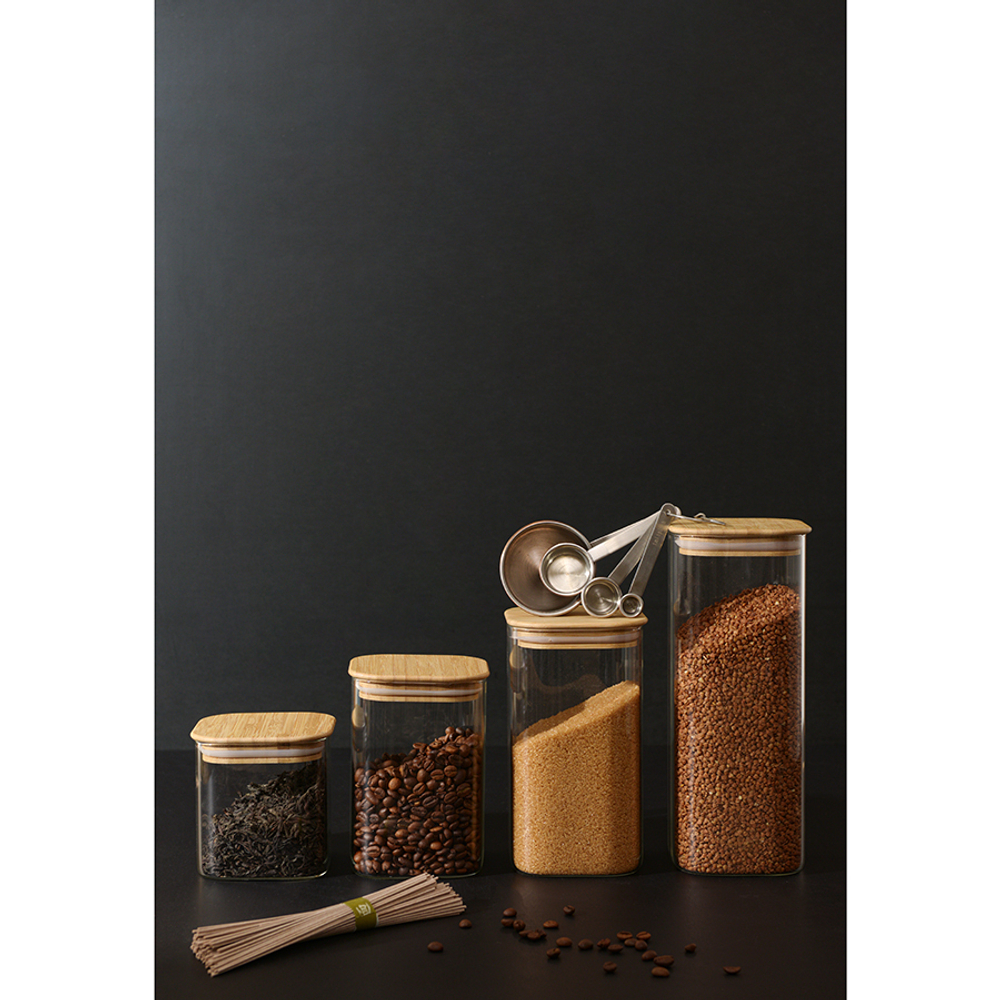 Банка для хранения 800мл Smart Solutions с крышкой из бамбука