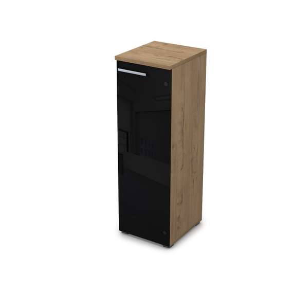 9ПЛ.017.7 Пенал средний со стеклом (400*450*1245), левый