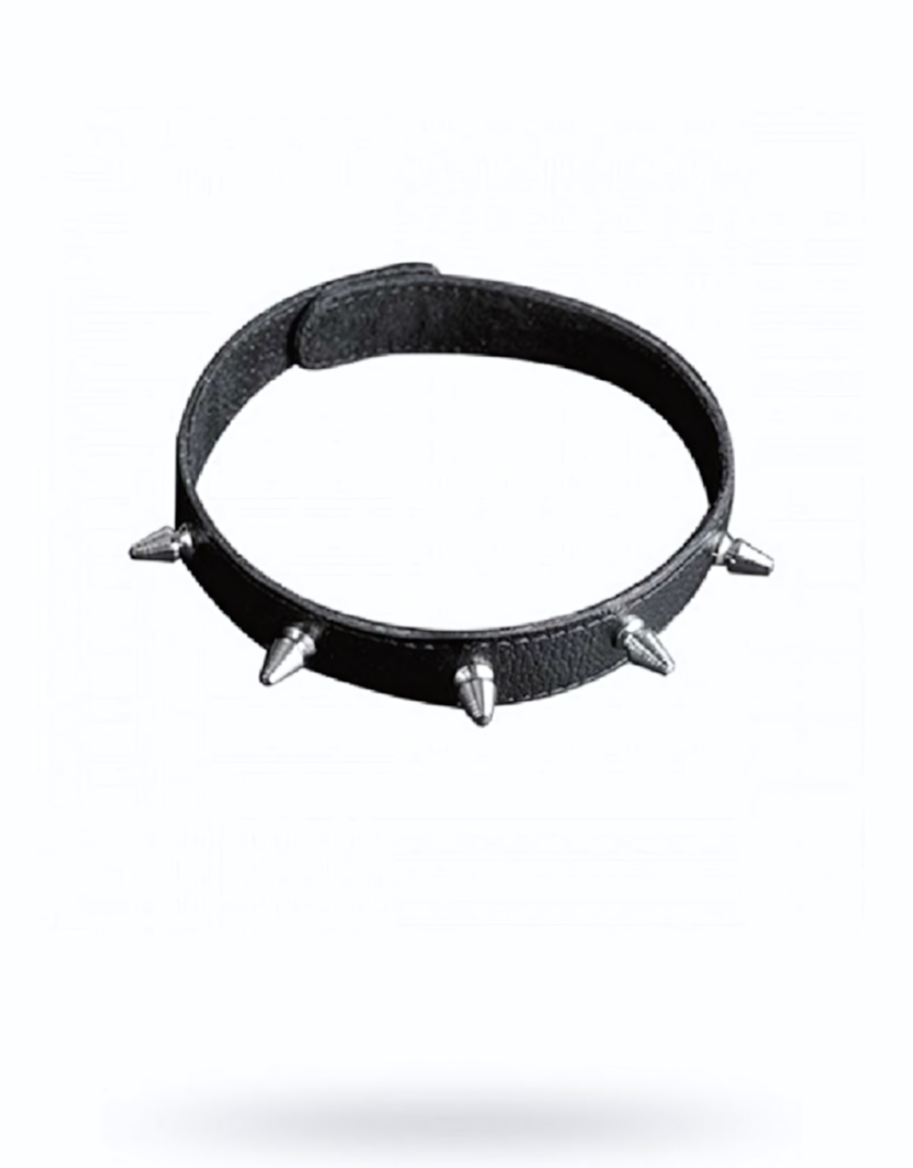 Ошейник с шипами Sitabella черный кожа