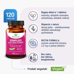 Naturell - Комплекс для ногтей и кожи волос, 120 таблеток