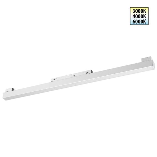 359618 SHINO NT25 000 белый Трековый светильник для низков. шинопровода с переключ. цв. темпер. IP20 LED 3000К\4000К\6000К 20W 48V FLUM