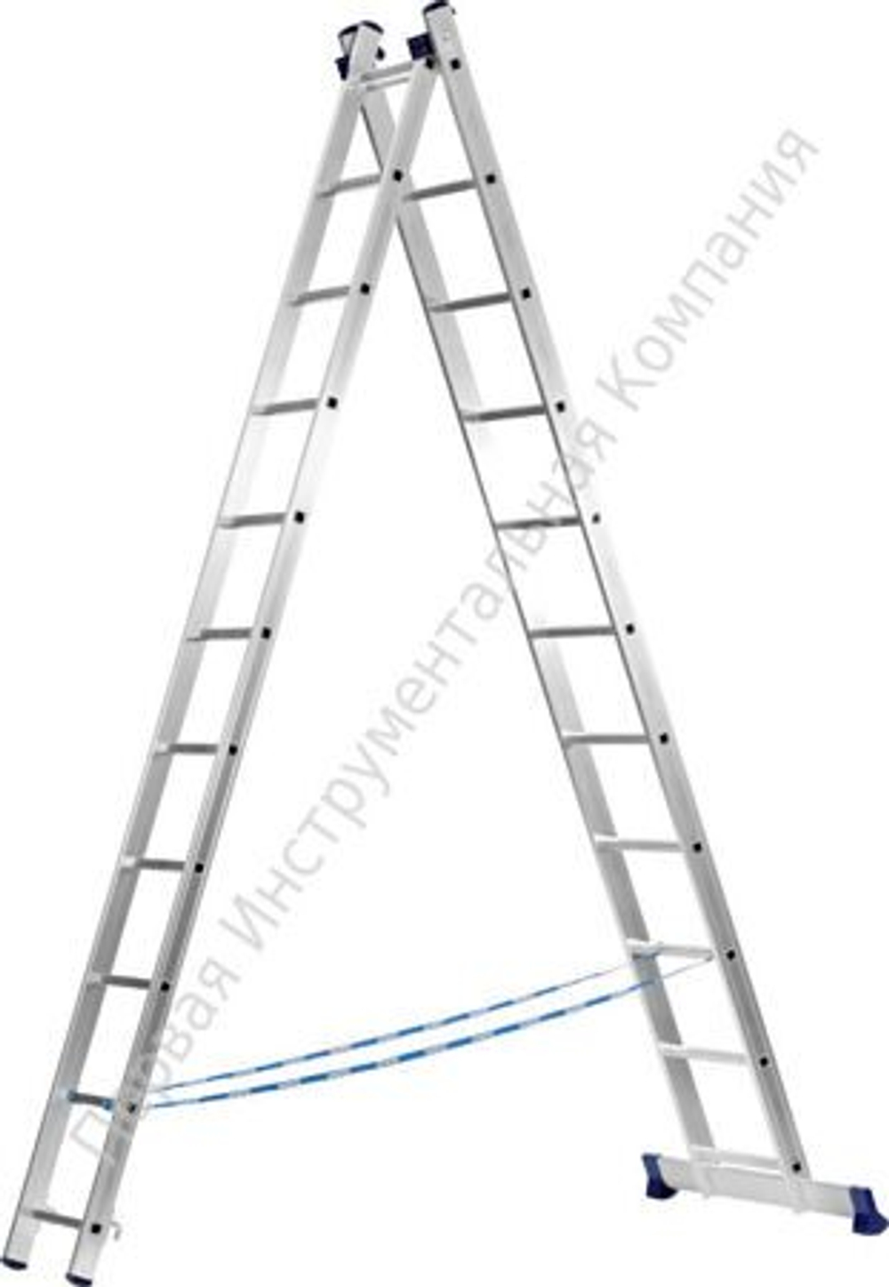 Алюминиевая двухсекционная лестница 2х10 СИБИН 38823-10