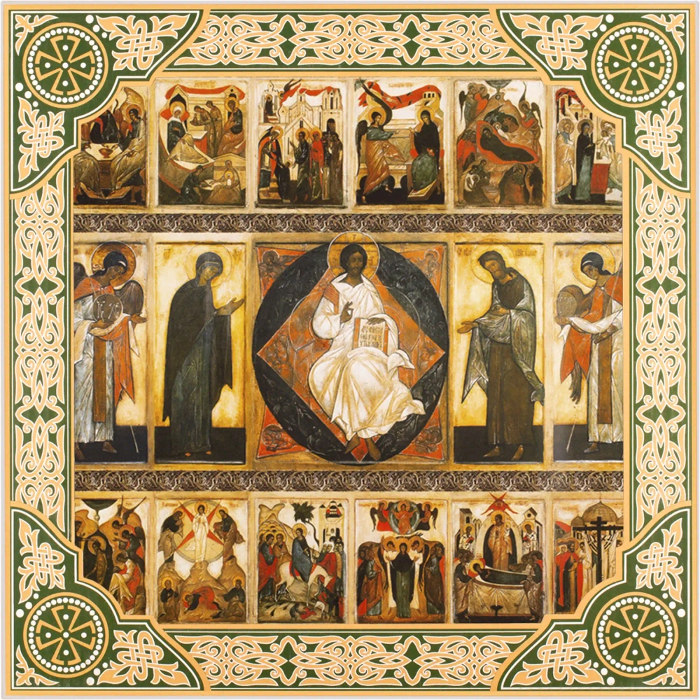 Икона "Спас в Силах (двунадесятые праздники)", рама 28х28, в коробке