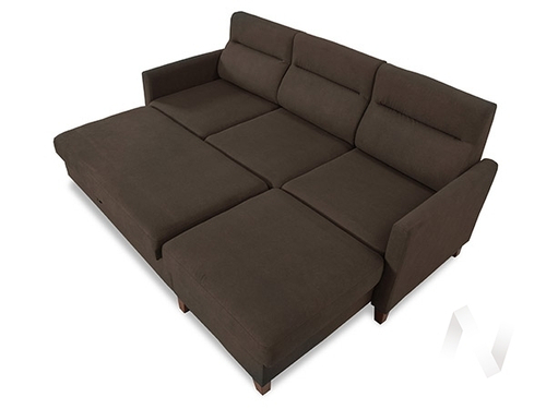 Диван угловой Марсель (ДУ) FROZEN 04 (коричневый с мелкими разводами)