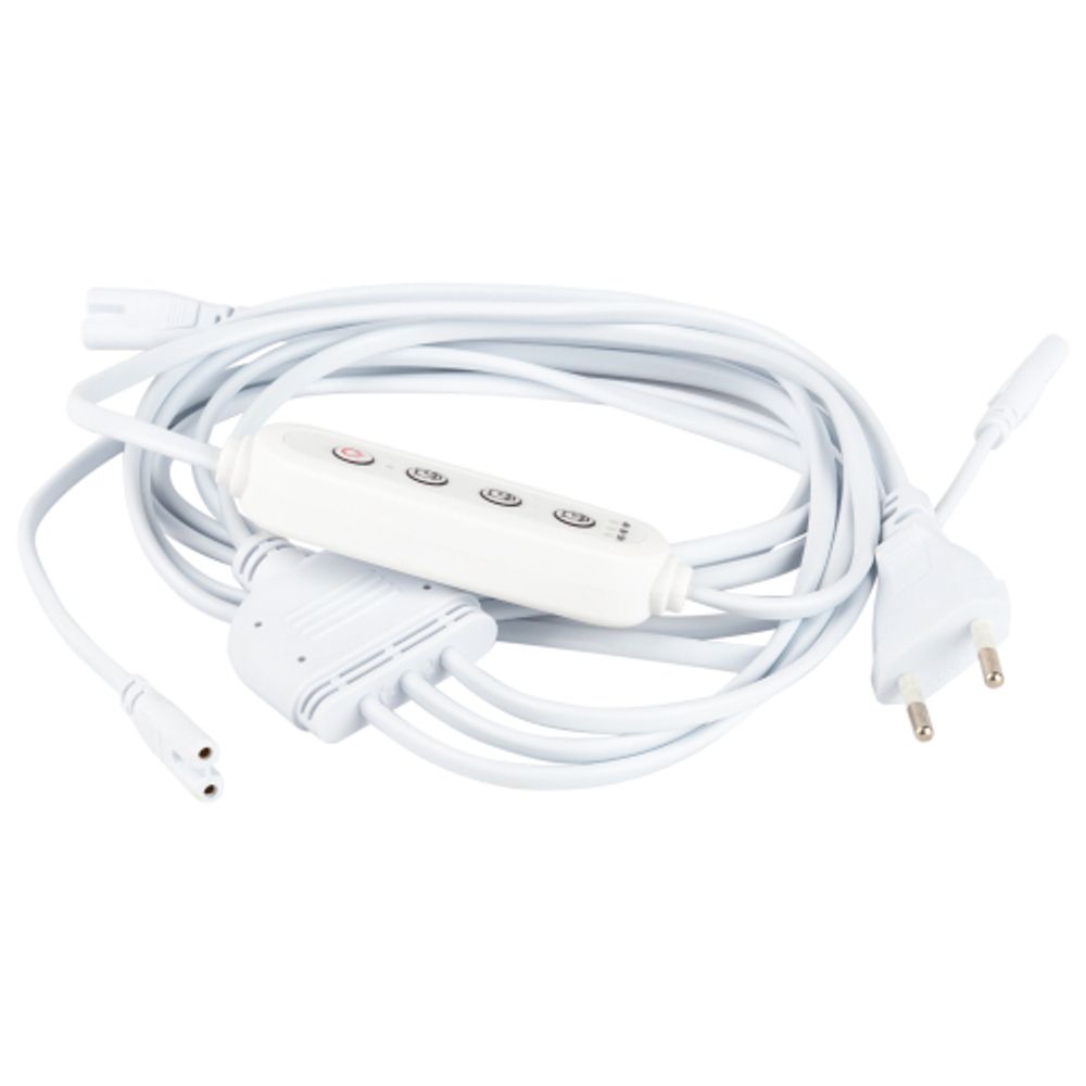 Разветвитель сетевой для линейных светильников ЭРА Разветвитель 3х IEC C7 2pin 2m+timer на 3 точки с таймером 4, 8, 12H | Аксессуары для фито светильников