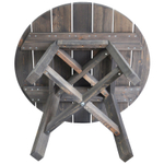 Стол садовый круглый Осло деревянный, из массива сосны, графит