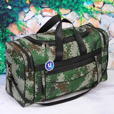 Сумка дорожно-спортивная «KANADA», цвет серый, камуфляж, 4 кармана, 27л, 60*34*25см (без лого)