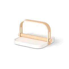 Держатель для салфеток bellwood, белый/натуральное дерево