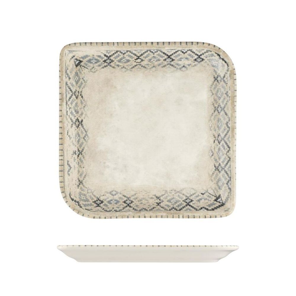 Тарелка квадратная 15*15 см h1,6 см Rug By Bone Innovation [bb] [6]