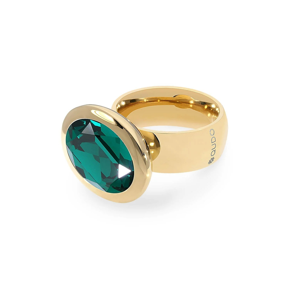 Кольцо Qudo TIVOLA big G emerald 18.5 мм 632330/18.5 G/G