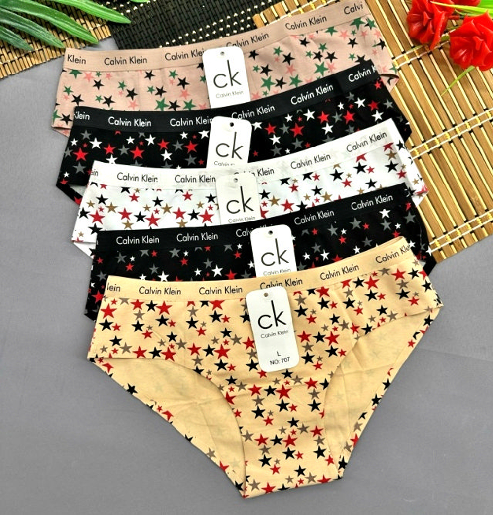 Трусы женские 1 шт., хлопок, размер 48-52, разные цвета