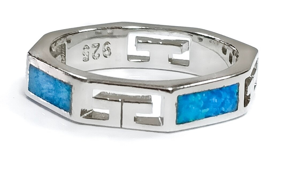 Ювелирное кольцо, серебро, опалы