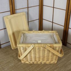 HOLYDAY BASKET Корзина для пикника с термо-сумкой с деревянной крышкой и ручками