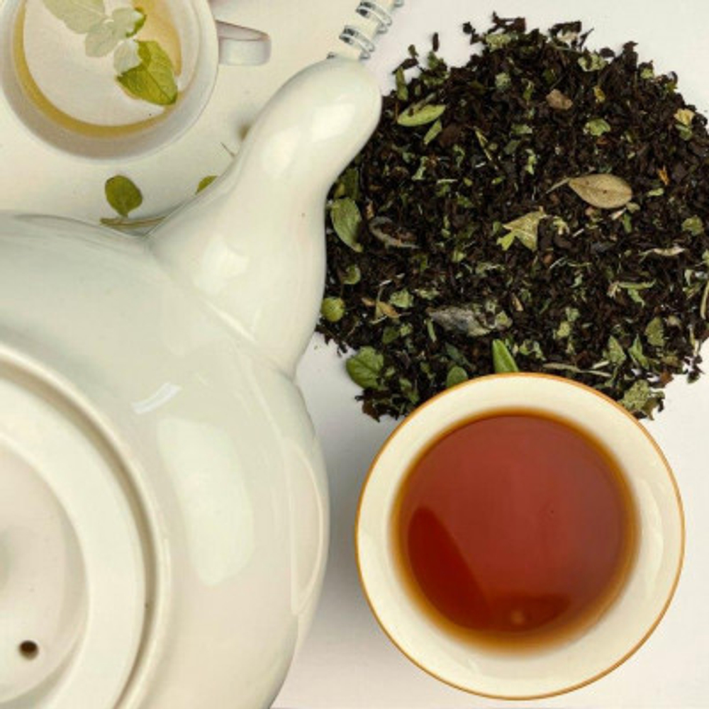 Черный чай BERRY-TEA "Смородина с мятой" | 18гр под стакан | Эконом