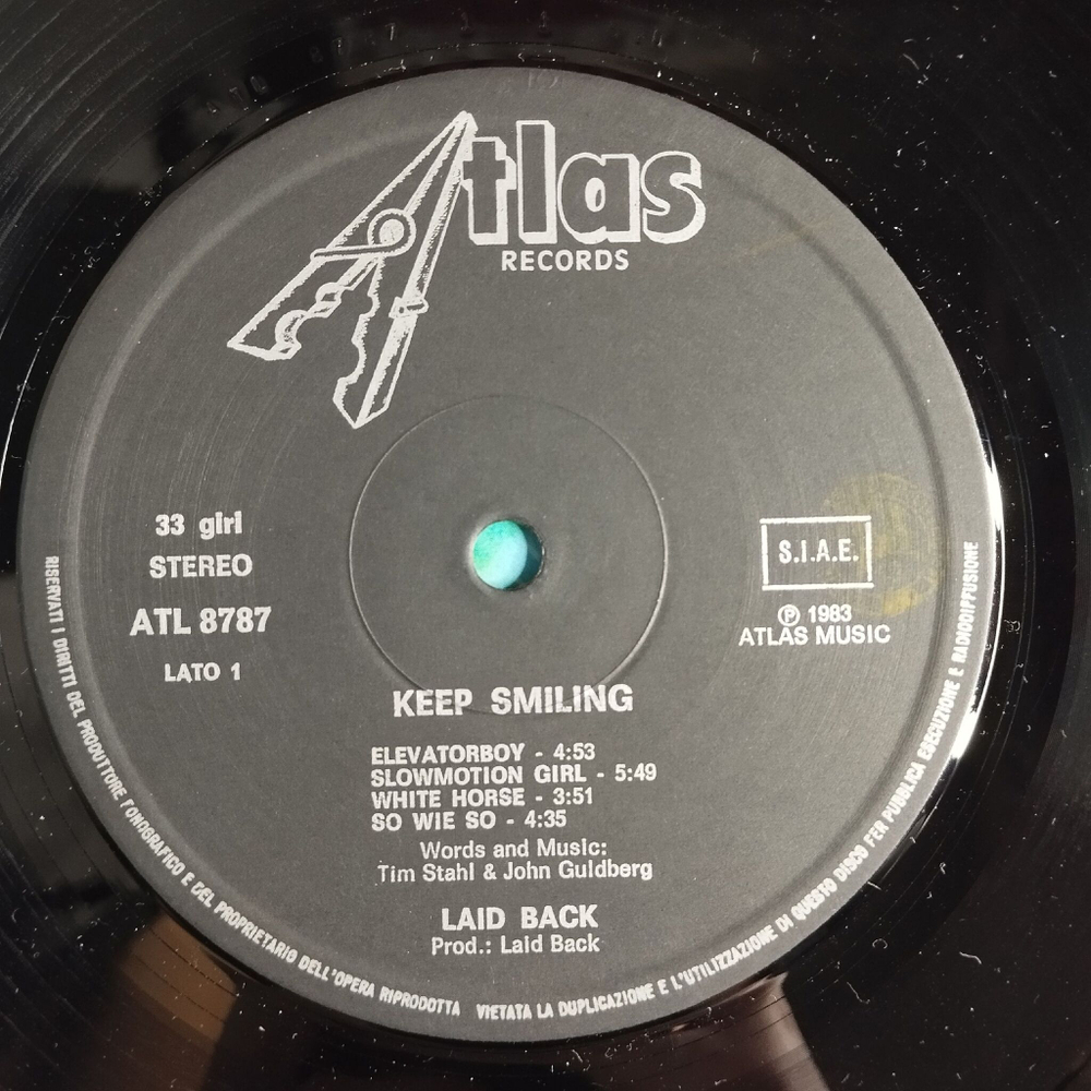 Винтажная виниловая пластинка LP Laid Back Keep Smiling (Italy 1983) Sunshine Reggae