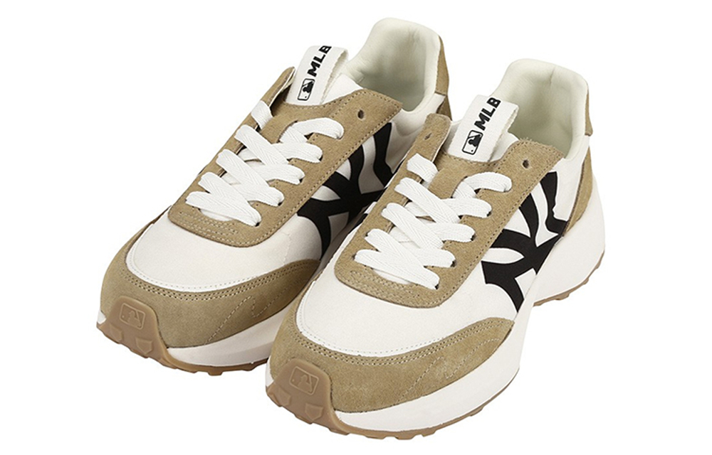 MLB Chunky Jogger New York Yankees Slip Resistant Abrasion Resistant Low top Chunky Sneakers Unisex Khaki