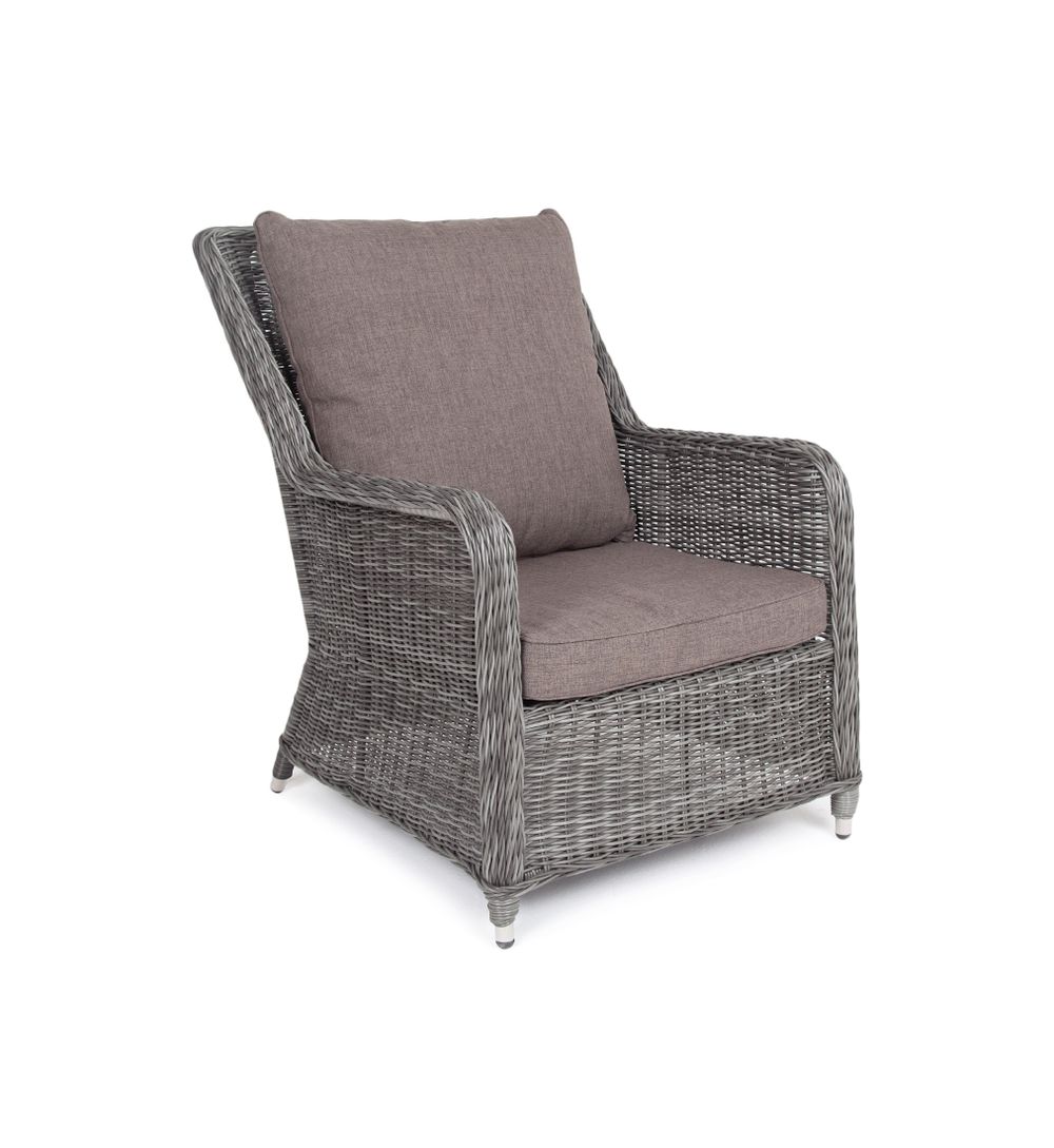 "Гляссе" кресло плетеное из искусственного ротанга, цвет графит