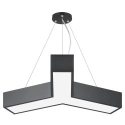 Светильник LED ЭРА Geometria SPO-141-B-40K-028 Igrek 28Вт 4000K 1900Лм IP40 600*80 черный подвесной драйвер внутри | Декоративные светильники Geometria