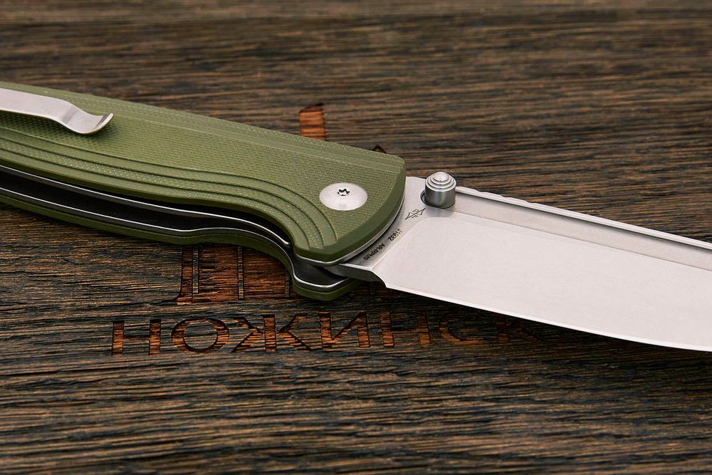 Нож складной CJRB Resource, клинок 105мм, сталь AR-RPM9, рукоять G10 оливковый
