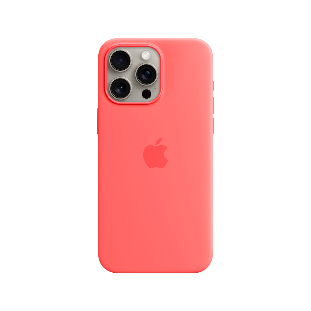 Силиконовый чехол с поддержкой MagSafe Apple Silicone Case для iPhone 15 Pro Max, Guava (Спелая гуава)