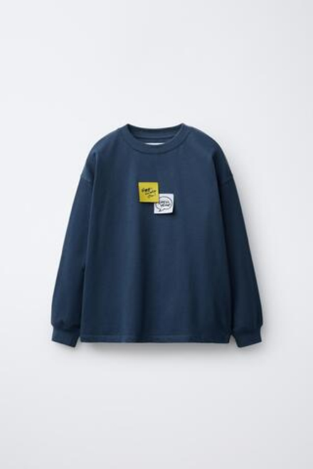 ZARA ФУТБОЛКА С ЭТИКЕТКАМИ, МОРСКОЙ ЯРКО-СИНИЙ