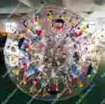 Светящийся зорб «Neo» ТПУ, диаметр 2,2 м, с усиленными сидениями