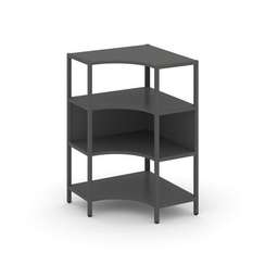 Shelf System Односекционный угловой стеллаж трехярусный SN.STMU-311 Антрацит/Металл Антрацит 810*810